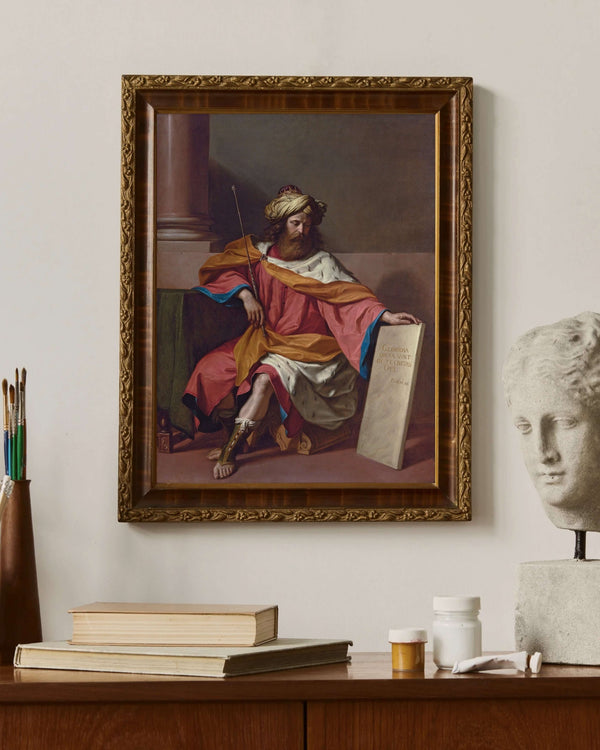 Giovanni Francesco Barbieri - Kral Davut fine art baskı