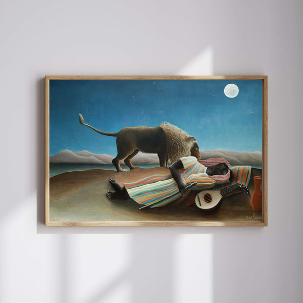 Henri Rousseau - Uyuyan Çingene Fine Art Baskı