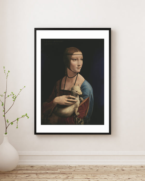 Leonardo da Vinci - Kakımlı Kadın fine art baskı