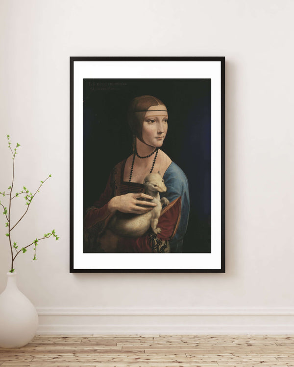 Leonardo da Vinci - Kakımlı Kadın fine art baskı