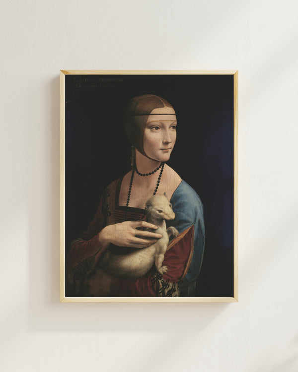 Leonardo da Vinci - Kakımlı Kadın fine art baskı