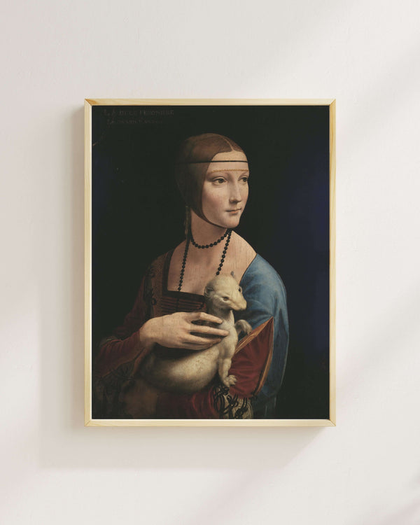 Leonardo da Vinci - Kakımlı Kadın fine art baskı