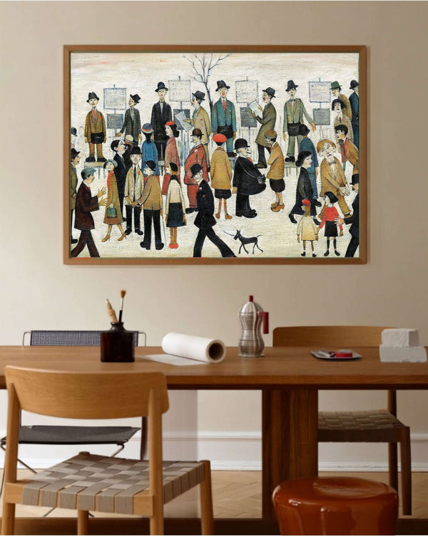 L.S Lowry - Kuzeyde Bir Yarış Günü Fine Art Baskı