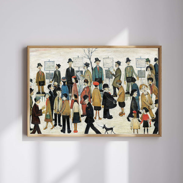 L.S Lowry - Kuzeyde Bir Yarış Günü Fine Art Baskı