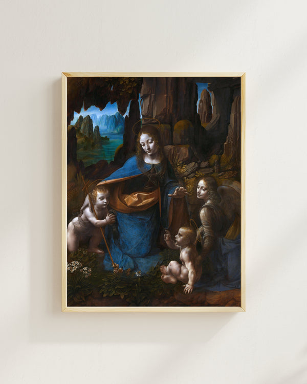 Leonardo da Vinci - Kayalıklar Bakiresi fine art baskı
