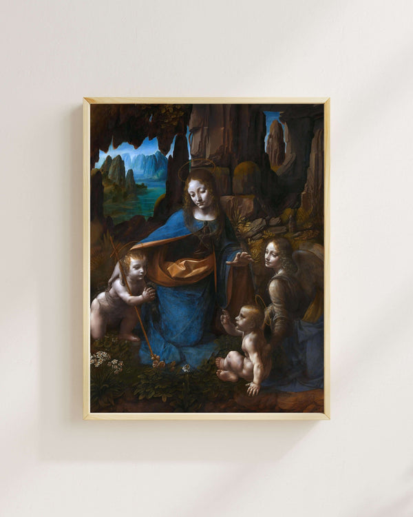 Leonardo da Vinci - Kayalıklar Bakiresi fine art baskı