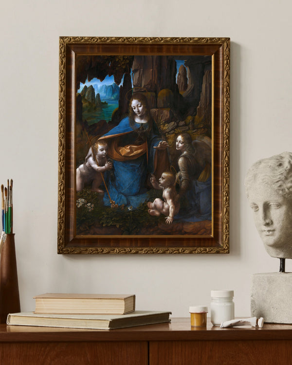 Leonardo da Vinci - Kayalıklar Bakiresi fine art baskı