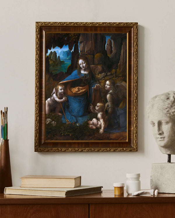 Leonardo da Vinci - Kayalıklar Bakiresi fine art baskı