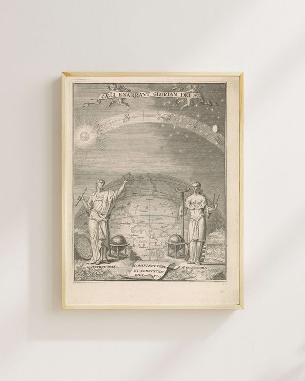 Leonardus Valck - Astronomi ve Coğrafya Fine Art Baskı
