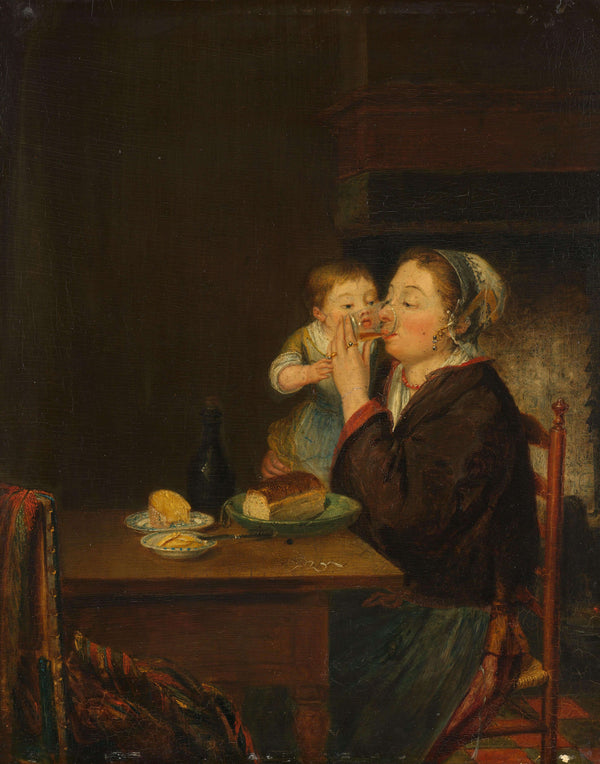 Louis Bernard Coclers - Bir Anne ve Çocuğu tablo