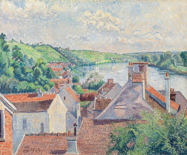 Lucien Pissarro - La Frette Manzarası - Güneş Fine Art Baskı