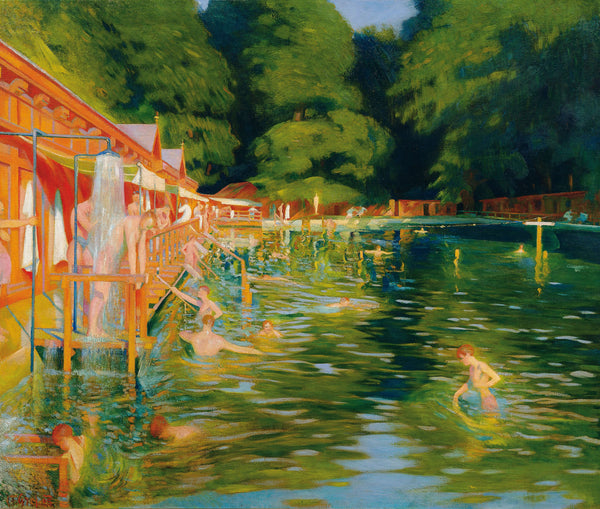 Ludwig Ferdinand Graf - Yüzme Havuzu Tablo