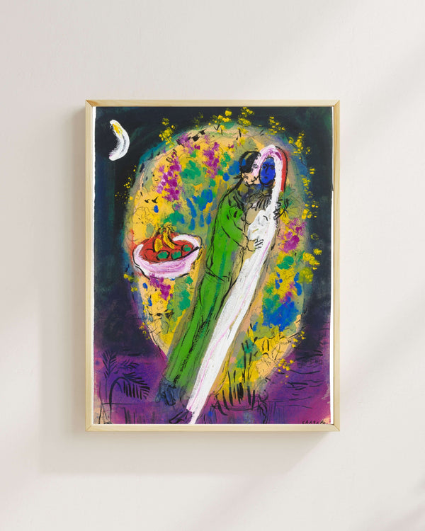 Marc Chagall - Çalı Önünde Çift Fine Art Baskı