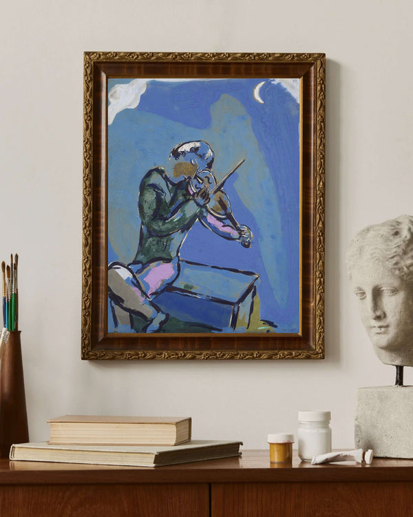 Marc Chagall - Mavi Kemancı Fine Art Baskı
