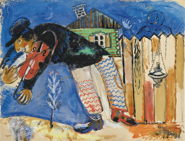 Marc Chagall - Kemancı fine art baskı