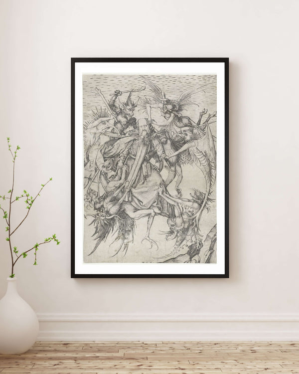 Martin Schongauer - Aziz Antonius'un Baştan Çıkarılması fine art baskı