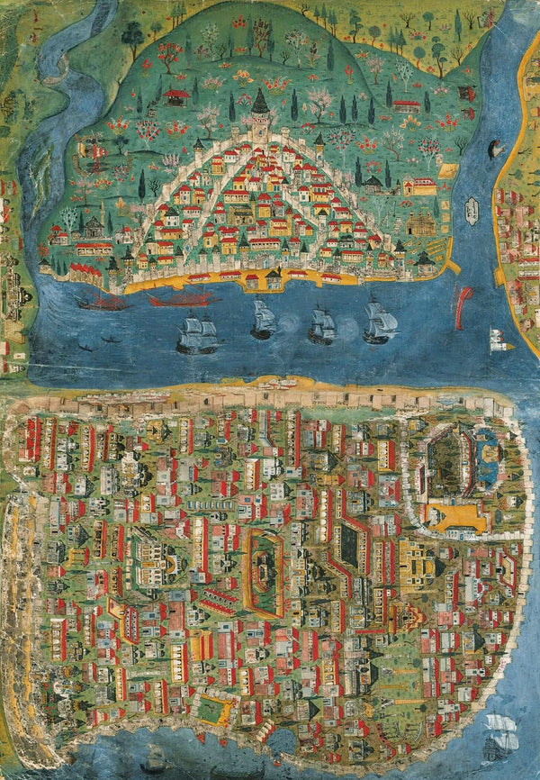 Matrakçı Nasuh - İstanbul ve Galata Fine Art Baskı