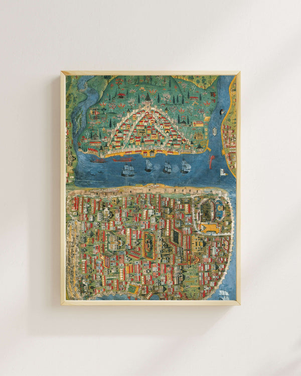 Matrakçı Nasuh - İstanbul ve Galata Fine Art Baskı