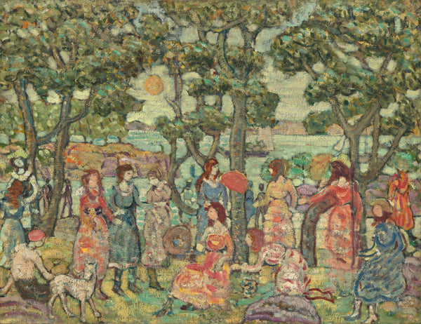 Maurice Prendergast - Figürlü Peyzaj Tablo