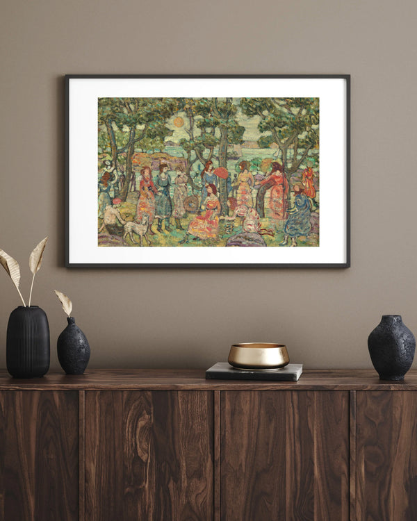 Maurice Prendergast - Figürlü Peyzaj Çerçeve