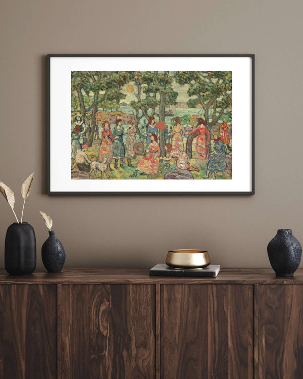 Maurice Prendergast - Figürlü Peyzaj Çerçeve