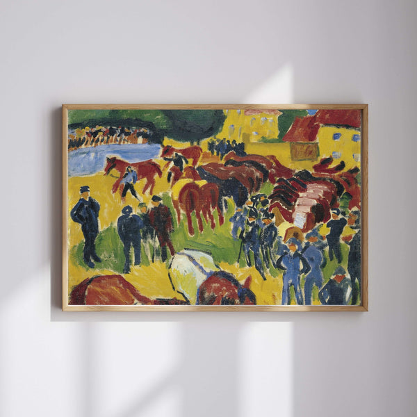 Max Pechstein - At Pazarı Fine Art Baskı