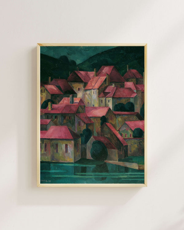 Maximilian Reinitz - Kırmızı Çatılar fine art baskı