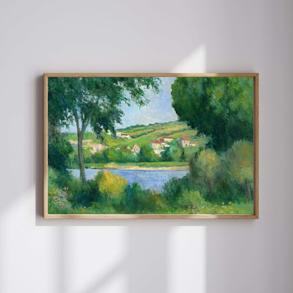 Maximilien Luce - Ağaçların Arasından Rolleboise’ın Etekleri Fine Art Baskı