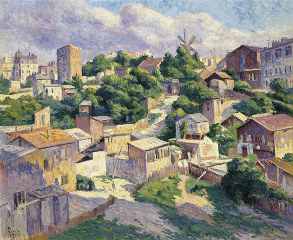 Maximilien Luce - Montmartre’da Çalılık Fine Art Baskı