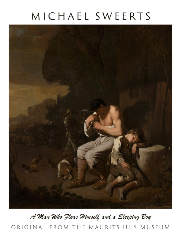 Michael Sweerts-Kendini Temizleyen Adam ve Uyuyan Çocuk