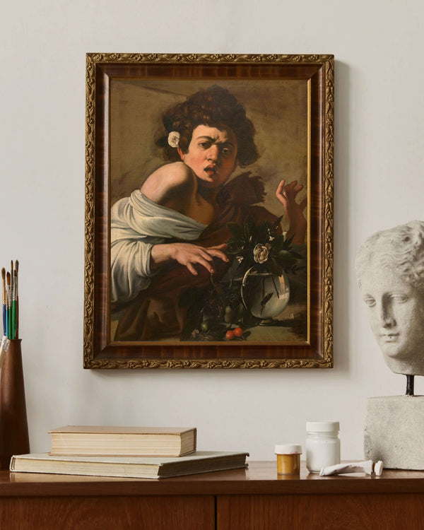 Michelangelo Merisi da Caravaggio - Kertenkele Tarafından Isırılan Çocuk çerçeve
