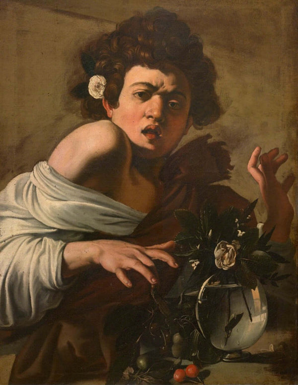 Michelangelo Merisi da Caravaggio - Kertenkele Tarafından Isırılan Çocuk tablo