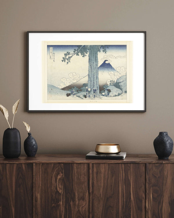 Katsushika Hokusai - Kai Eyaletinde Mishima Geçidi çerçeve