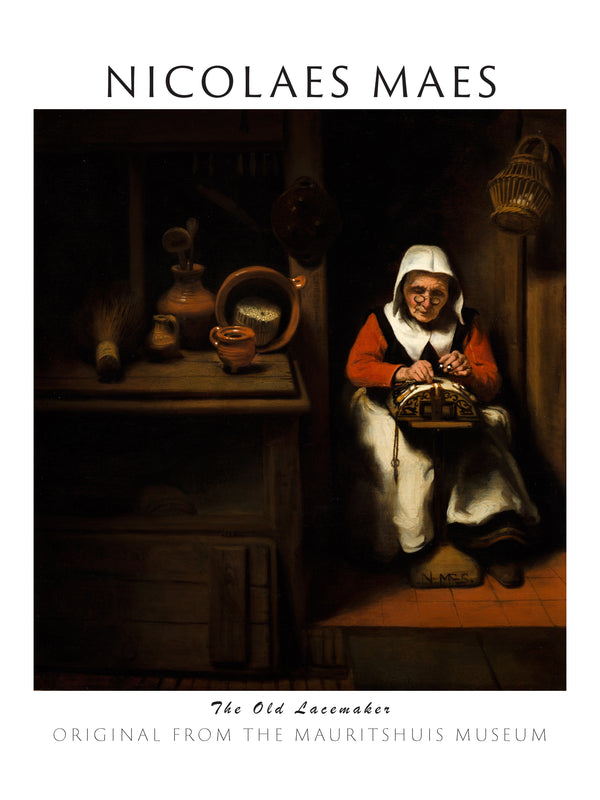 Nicolaes Maes-Yaşlı Dantelci Kadın