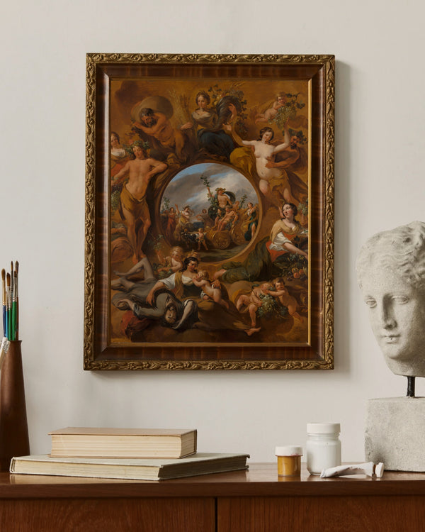 Nicolaes Pietersz Berchem - Sonbahar Alegorisi çerçeve