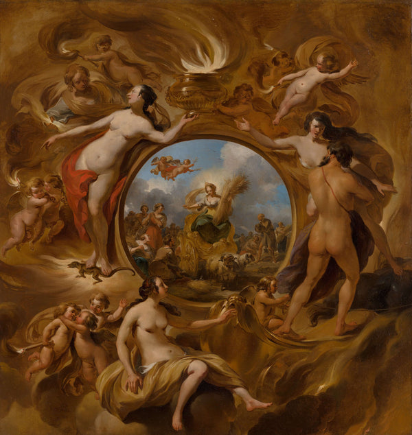Nicolaes Pietersz Berchem - Yaz Alegorisi tablo