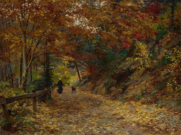Olga Wisinger-Florian - Dökülen Yapraklar Fine Art Baskı