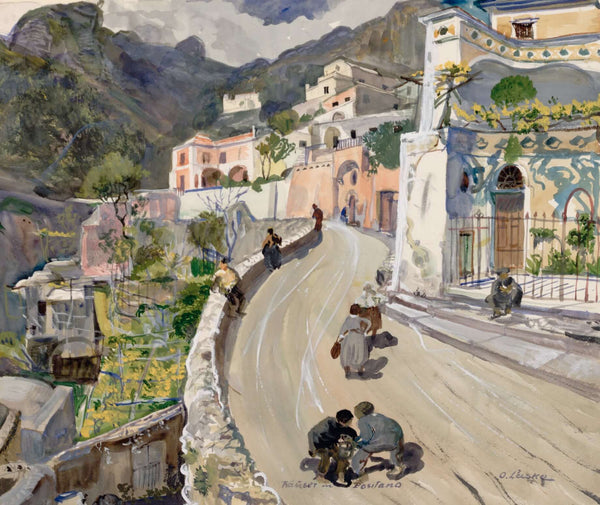 Oskar Laske - Positano Görünümü Fine Art Baskı