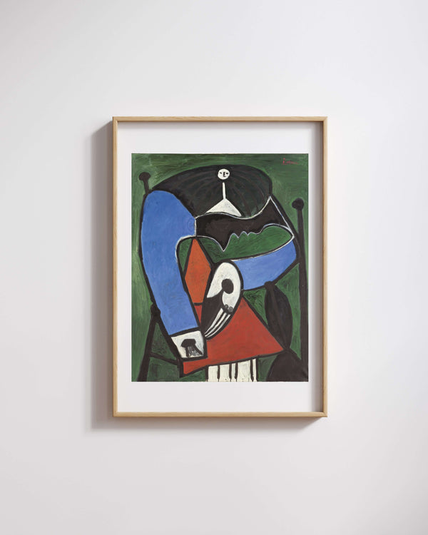 Pablo Picasso - Koltukta Oturan Kadın fine art baskı