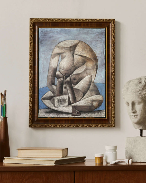 Pablo Picasso - Kitaplı Büyük Banyo Yapan Kadın çerçeve