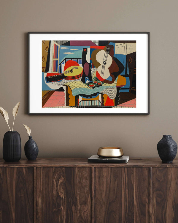 Pablo Picasso - Mandolin ve Gitar fine art baskı