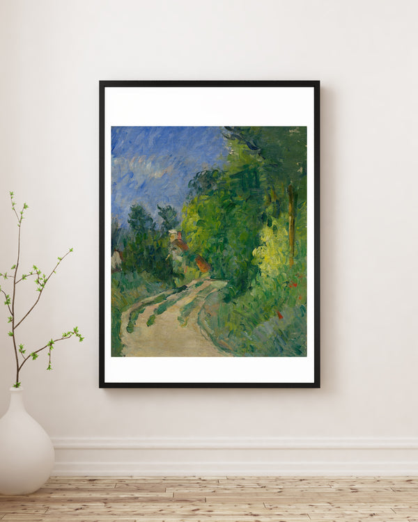 Paul Cézanne - Ormandaki Kıvrımlı Yol Çerçeve