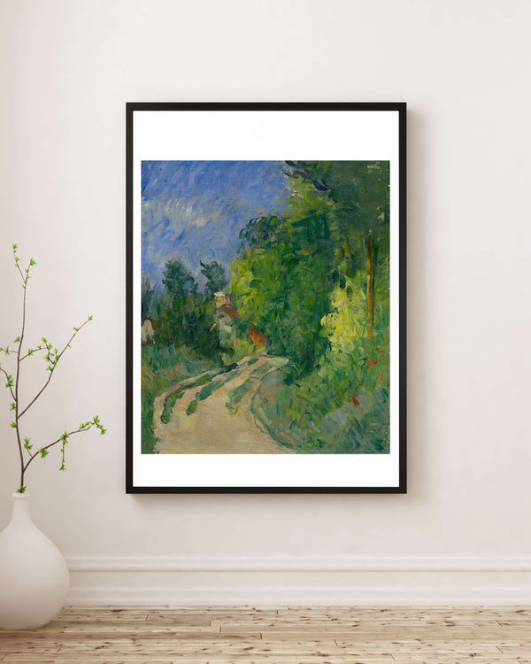 Paul Cézanne - Ormandaki Kıvrımlı Yol Çerçeve