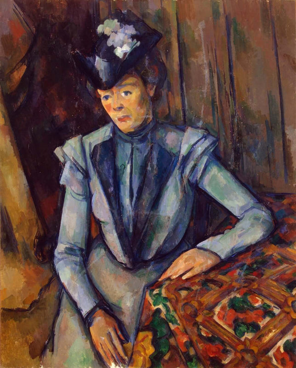 Paul Cézanne - Mavili Kadın Tablo