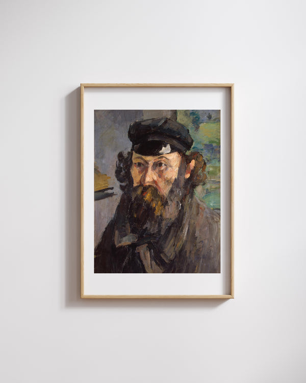 Paul Cézanne - Kasketli Otoportre Fine Art Baskı