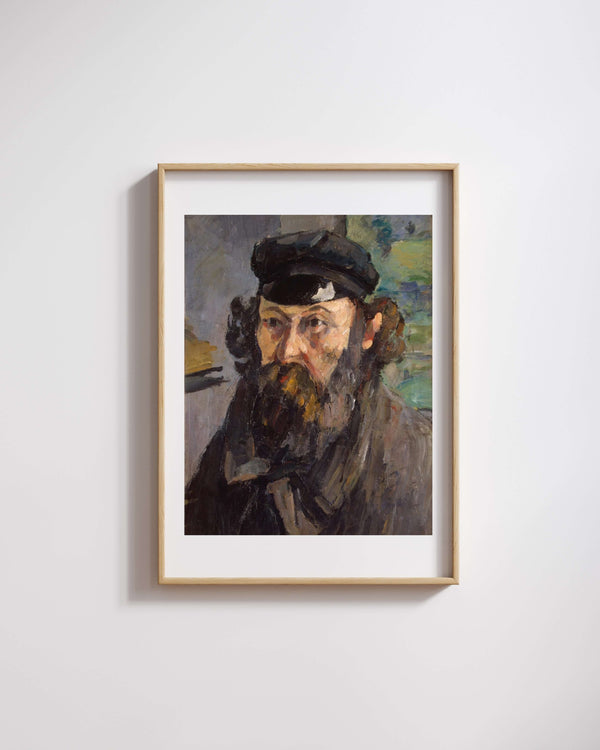 Paul Cézanne - Kasketli Otoportre Fine Art Baskı