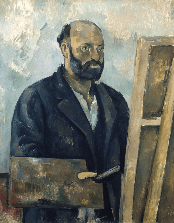 Paul Cézanne - Paletli Otoportre fine art baskı