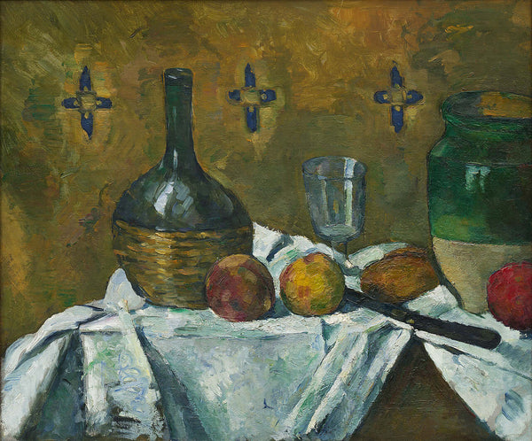 Paul Cézanne - Natürmort - Şişe Bardak ve Sürahi tablo