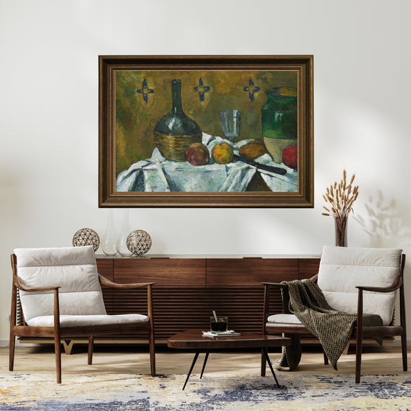 Paul Cézanne - Natürmort - Şişe Bardak ve Sürahi çerçeve