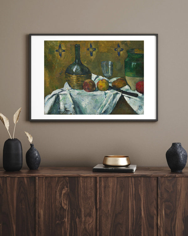 Paul Cézanne - Natürmort - Şişe Bardak ve Sürahi fine art baskı
